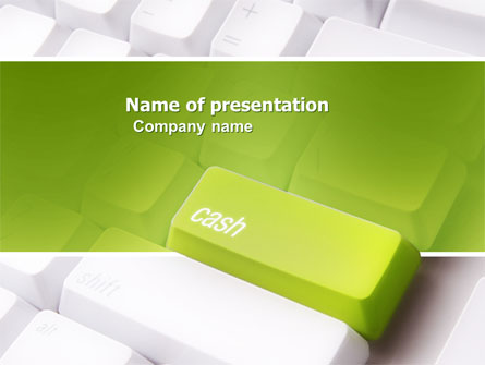 Cash Button Presentation Template, Master Slide