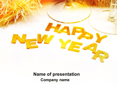 New Year Party Free Presentation Template, Master Slide