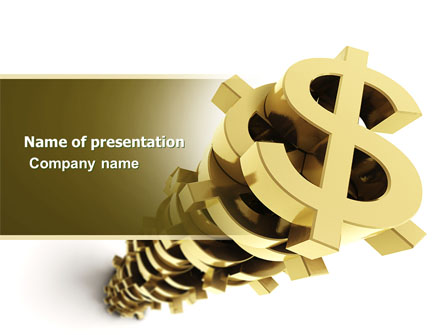 Stack Of Dollar Presentation Template, Master Slide