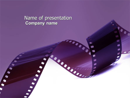 Film Strip In Purple Color Presentation Template, Master Slide