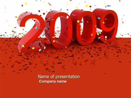 2009 Yr In Red Presentation Template, Master Slide