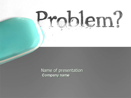 Erasing a Problem Presentation Template, Master Slide