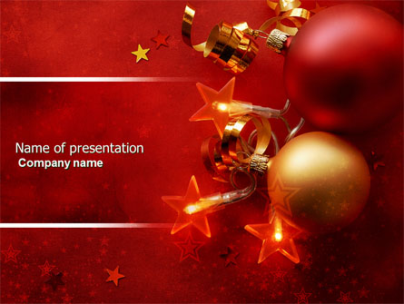 Red Christmas Theme Presentation Template, Master Slide
