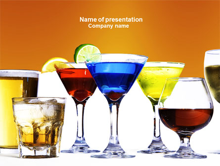 Strong Drinks Presentation Template, Master Slide