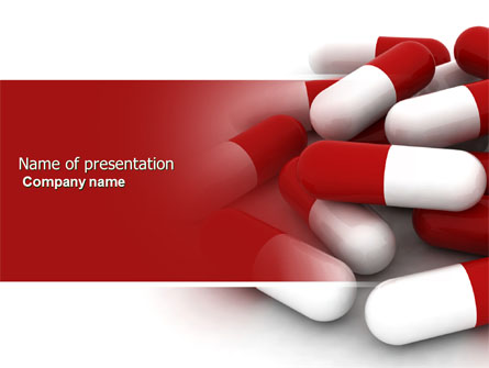 Red White Pills Presentation Template, Master Slide