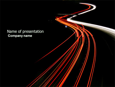 Highway Lights Presentation Template, Master Slide