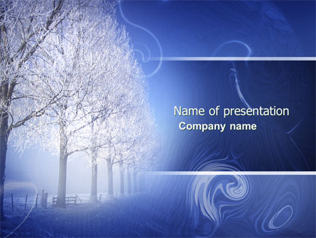 Snow-covered Alley Presentation Template, Master Slide