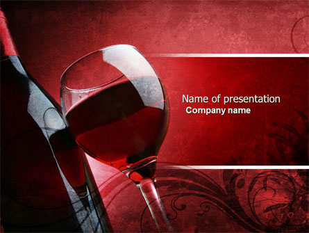 Wine Glass Presentation Template, Master Slide