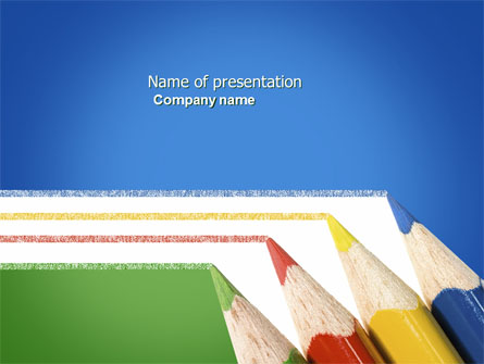 Color Pencils Lines Presentation Template, Master Slide