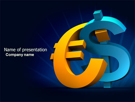Euro vs. Dollar Presentation Template, Master Slide