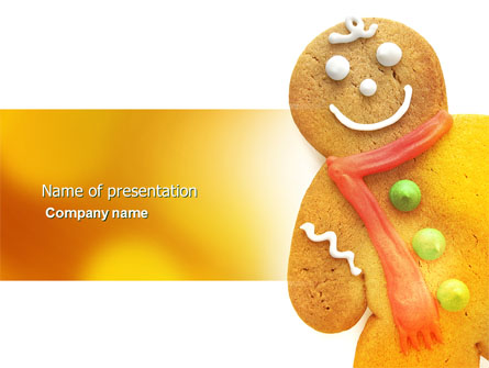 Gingerbread Man Presentation Template, Master Slide