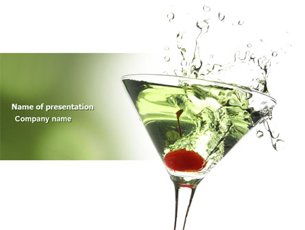 Martini Drink Presentation Template, Master Slide