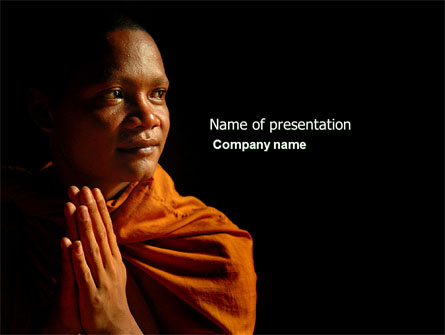Buddhist Monk Presentation Template, Master Slide