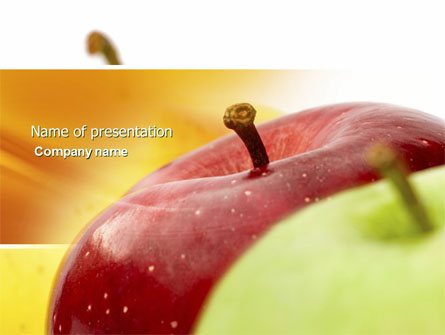 Red And Green Apples Presentation Template, Master Slide