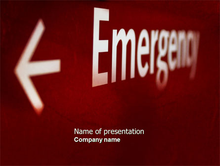 Emergency Sign Presentation Template, Master Slide