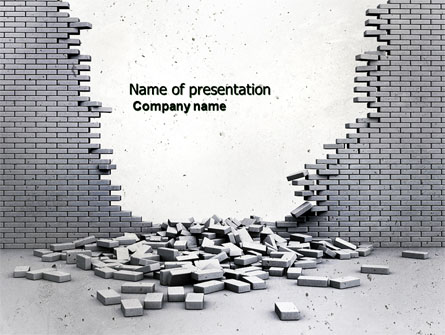 Broken Wall Presentation Template, Master Slide