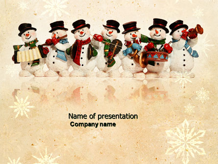 Snowmen Orchestra Presentation Template, Master Slide