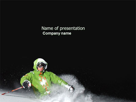 Xtreme Mountain Skiing Presentation Template, Master Slide