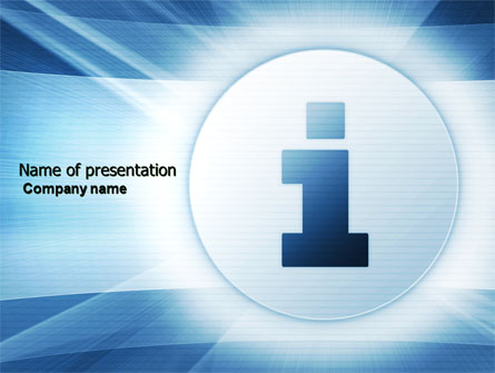 Information Icon Presentation Template, Master Slide