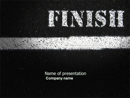 Finish Line Presentation Template, Master Slide