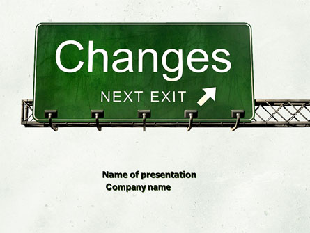 Sign Change Presentation Template, Master Slide