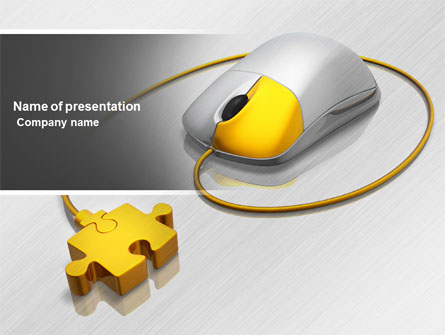 Computer Mouse Connection Presentation Template, Master Slide