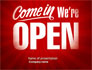 We Are Open slide 1