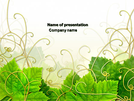 Grape Leaves Ornament Presentation Template, Master Slide