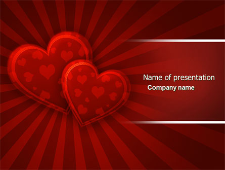 Red Hearts Presentation Template, Master Slide