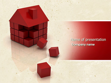 3D Cubes Building Presentation Template, Master Slide