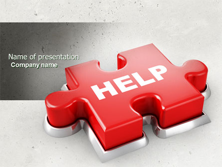 Help Puzzle Presentation Template, Master Slide