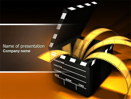 Movie Clapper Presentation Template, Master Slide