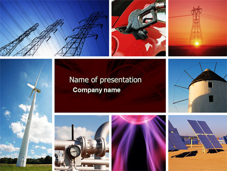 Energy Supply Presentation Template, Master Slide