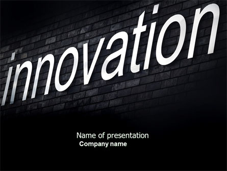 Caption Innovation On The Wall Presentation Template, Master Slide