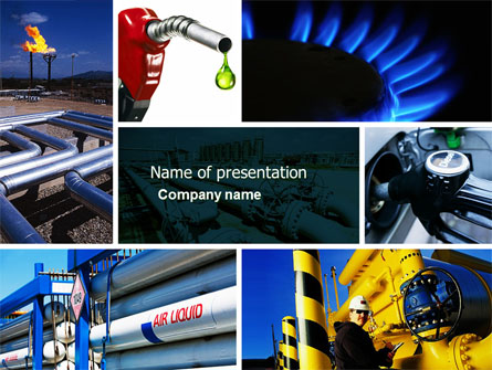 Gas Supply Presentation Template, Master Slide