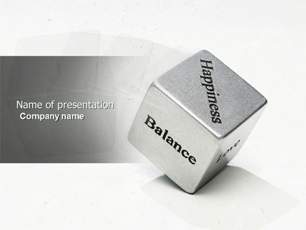 Cube Of Happiness And Balance Presentation Template, Master Slide