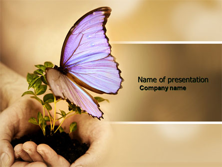 Butterfly In Your Hands Presentation Template, Master Slide