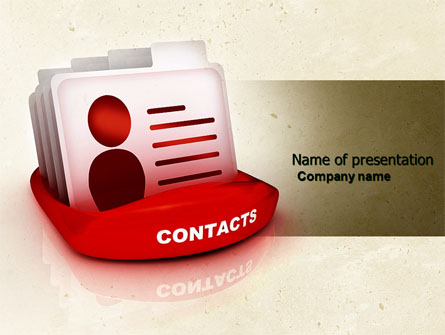 Contacts List Presentation Template, Master Slide