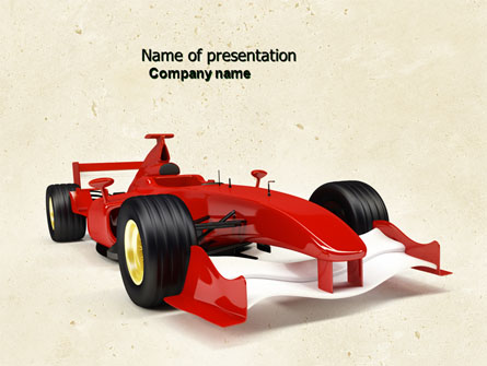Formula One Car Presentation Template, Master Slide