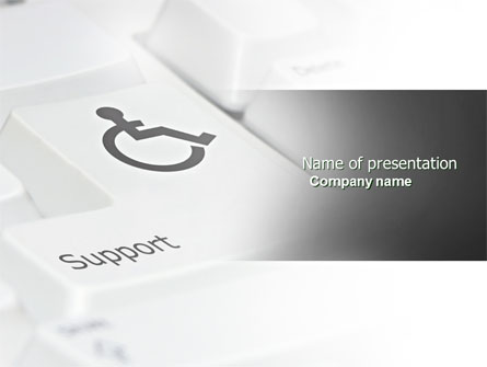 Cripple People Support Presentation Template, Master Slide