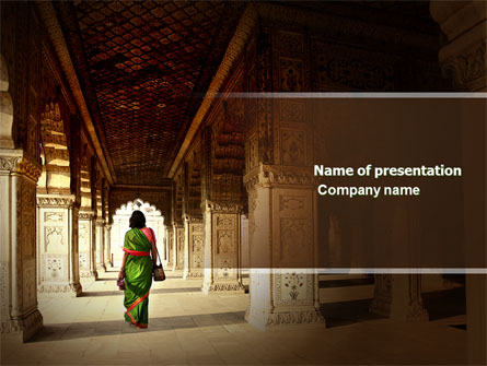 Hindu Temple Presentation Template, Master Slide
