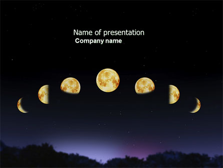 Lunar Phases Presentation Template, Master Slide