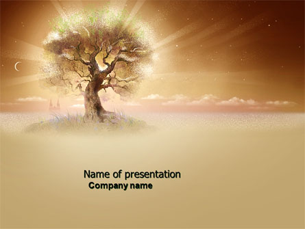 Lonely Tree At The Field In The Winter Presentation Template, Master Slide