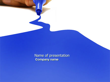 Blue Marker Presentation Template, Master Slide