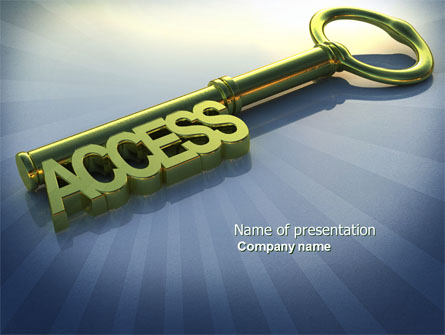 Access Key Presentation Template, Master Slide