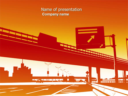 Road Way Presentation Template, Master Slide