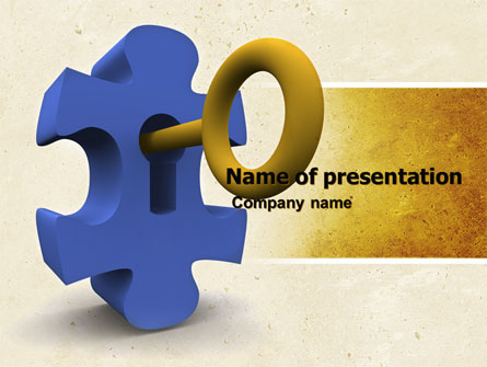 Key Puzzle Presentation Template, Master Slide