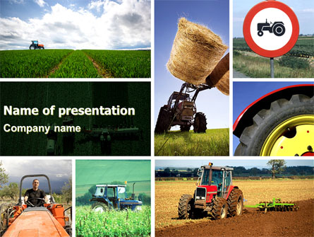 Tractor Collage Presentation Template, Master Slide