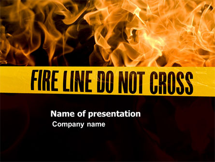 Fire Line Presentation Template, Master Slide