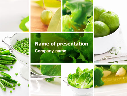 Green Salad Presentation Template, Master Slide